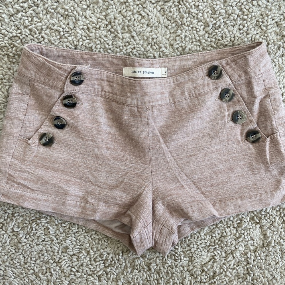 Life in progress size S women’s Tan adorable buttons and style. Lined.